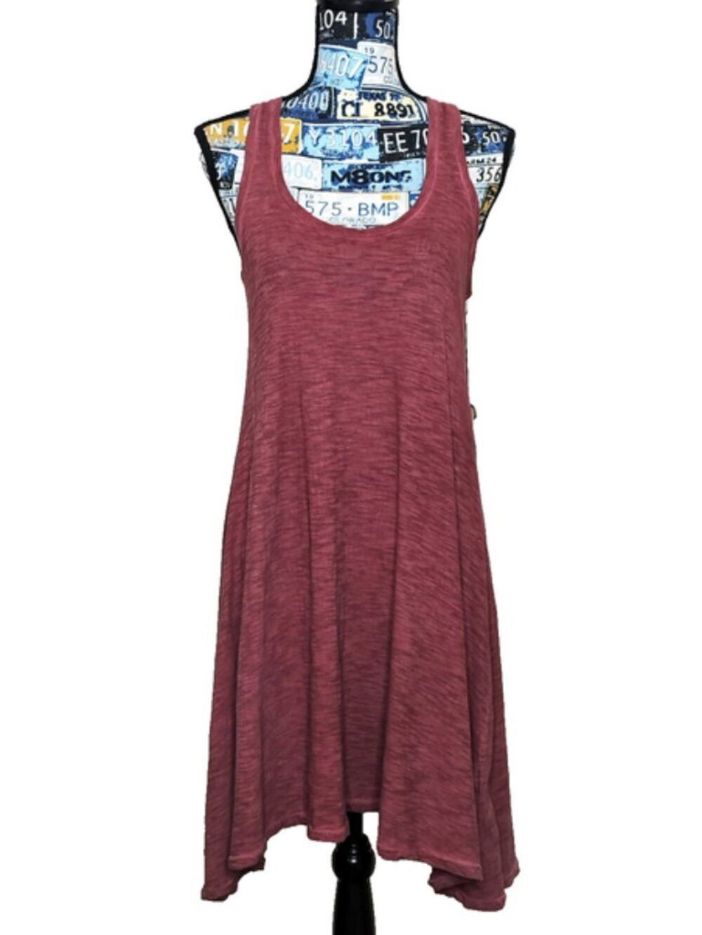GILDA MIDANI Oversized Short Trapeze Shirt Dress Lagenlook Flowy Cotton Sz S NWT